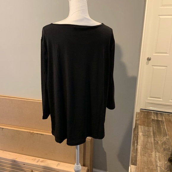 NWOT Susan Graver liquid knit top w/keyhol… - Picture 3 of 4